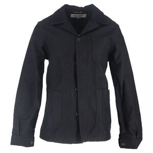 Comme des Garçons Le Laboureur Short Work Jacket in Black Cotton